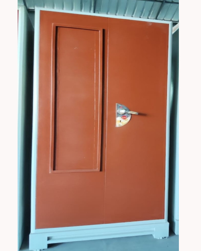 2 Door Steel Almirah - Brown Panelled