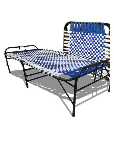 Folding Camp Cot with Niwar Weave - Single