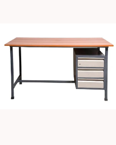 Laminated Top Steel Office Table with 3 Drawer Pedestal