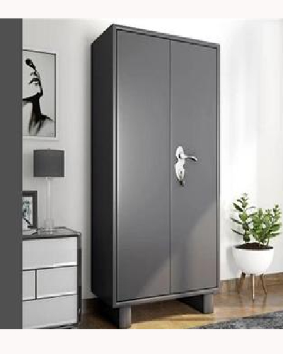 2 Door Steel Office Almirah - Charcoal Grey